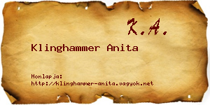 Klinghammer Anita névjegykártya